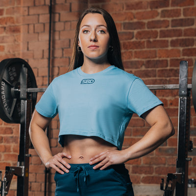 REFLECT CROP TOP BLUE