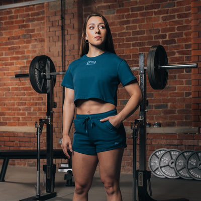 REFLECT CROP TOP TEAL